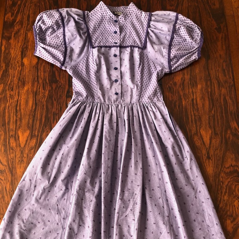 Vintage Puff Sleeve Prairie Dress